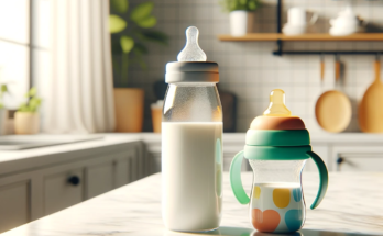 baby bottle and sippy cup
