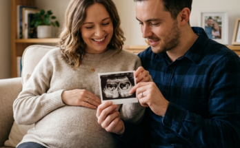 Couple who are pregnancy with twins