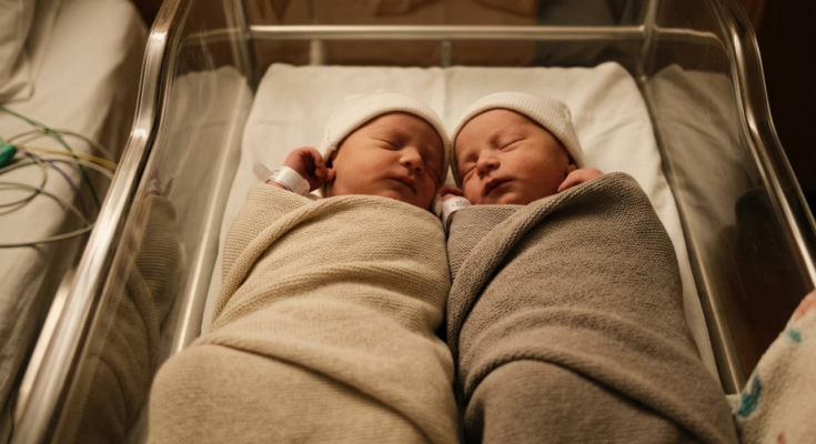 Two new borns in the hospital