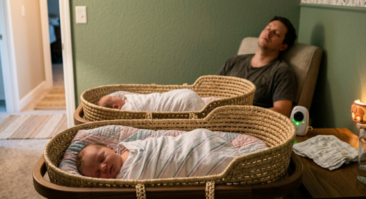 Newborn Twins and a tired parent